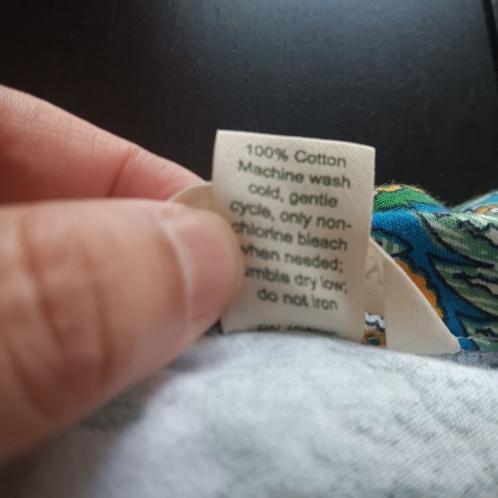 Vera Bradley cotton button-down night dress flowers + feathers cool beach summer - Picture 7 of 9